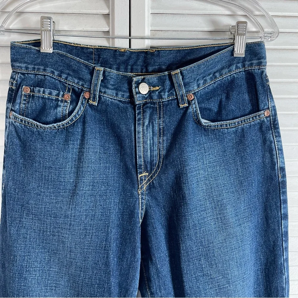Vintage‎ Y2K Lucky Brand Dungarees Peanut Pant Flare Jeans 8/29 USA Made